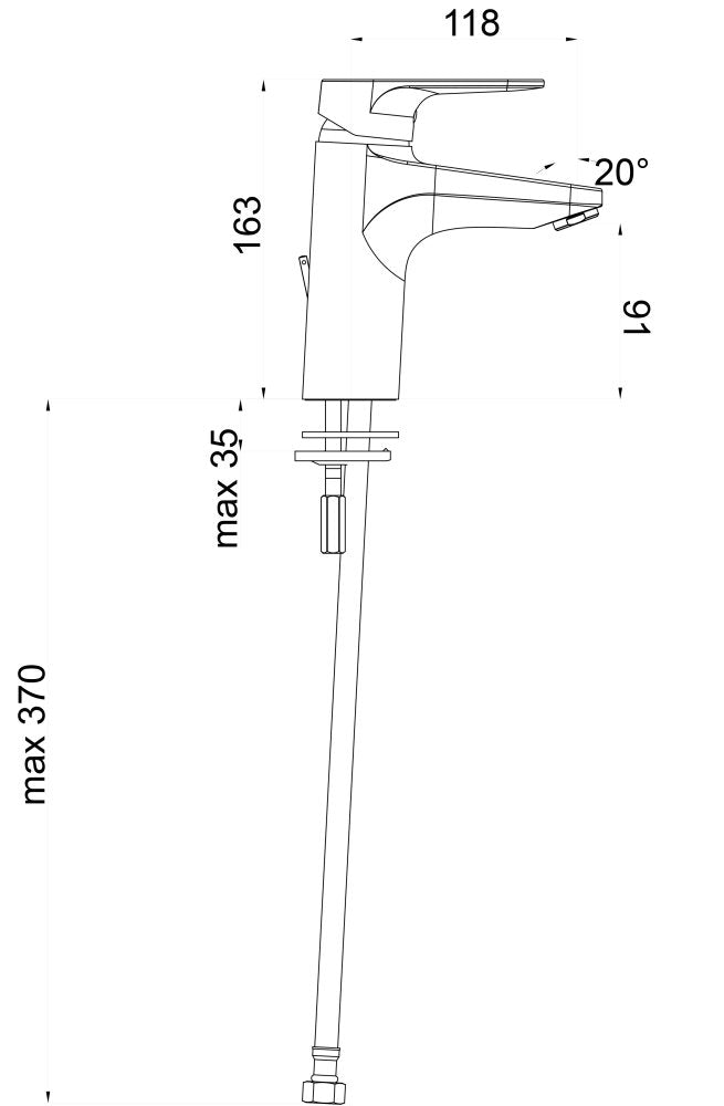 Unitas Armature increased for Washbasin i12