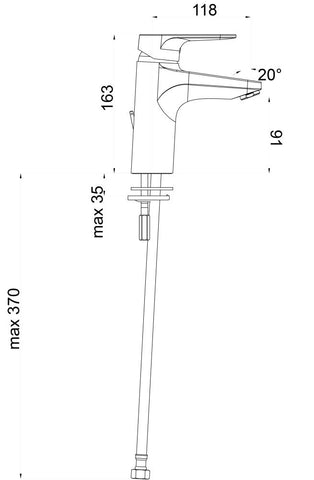 Unitas Armature increased for Washbasin i12