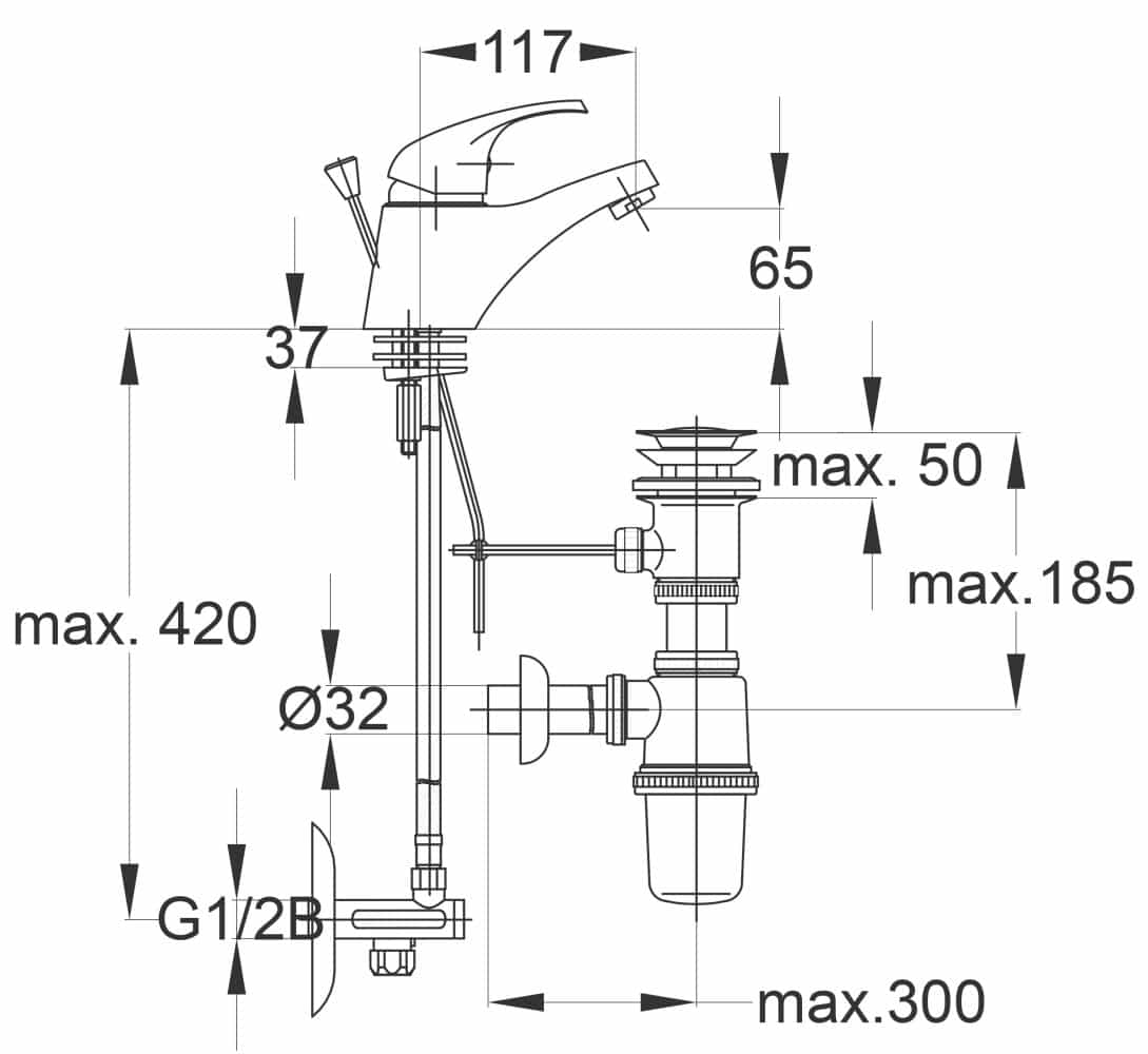 Unitas Armature for Washbasin s10