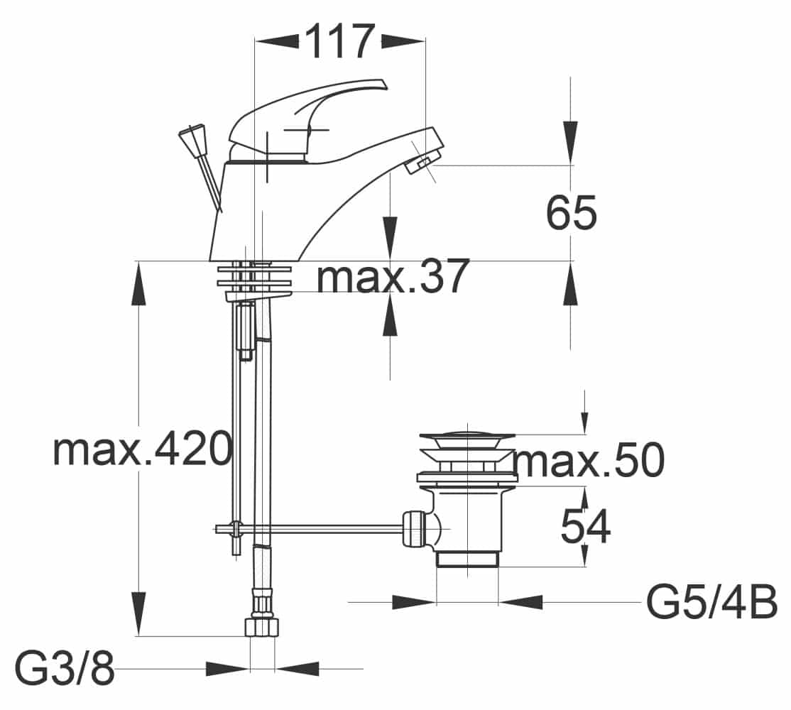 Unitas Armature for Washbasin s10