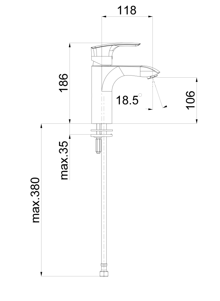 Unitas WASHBASIN FITTINGS Elite Black e11B