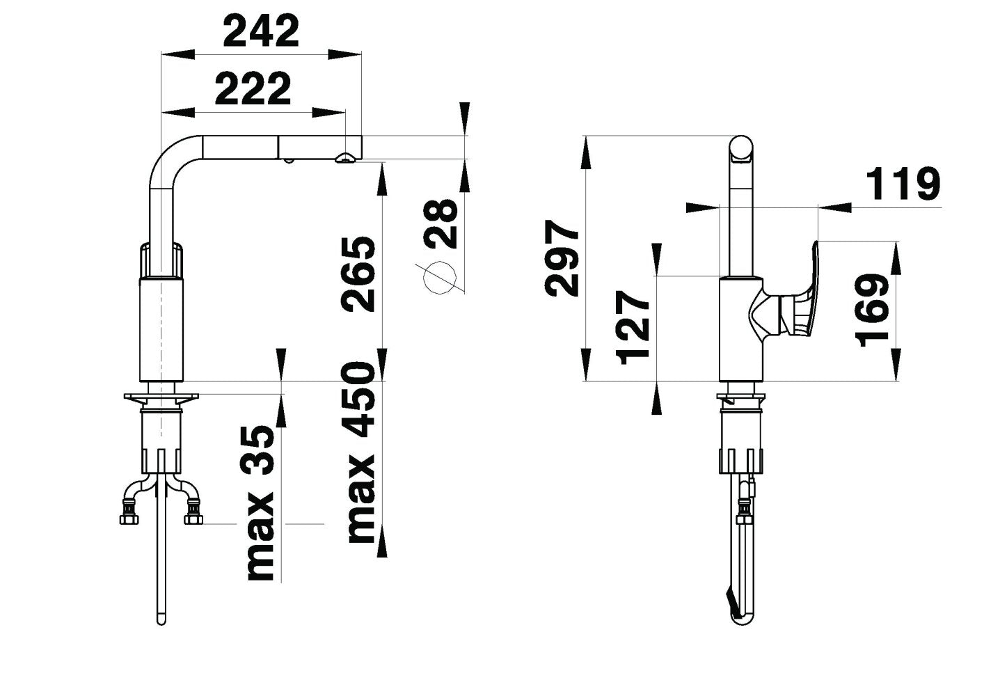 Unitas PULL-OUT KITCHEN FITTINGS Elite e23