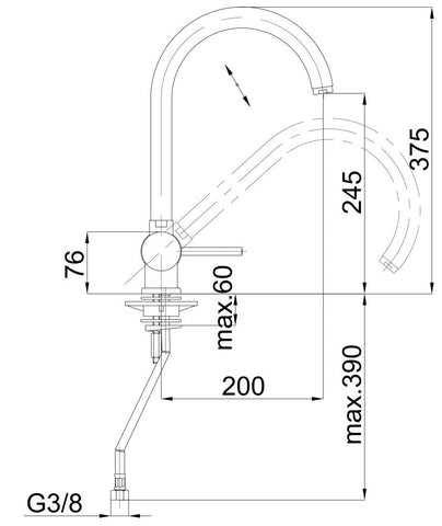 Unitas KITCHEN FITTINGS - FOLDING Fresh f22