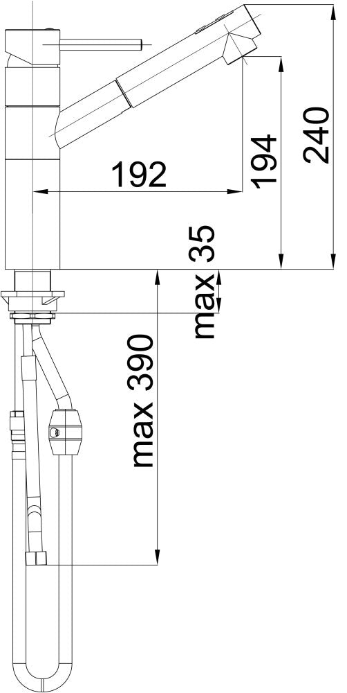 Unitas KITCHEN FITTINGS - WITH SHOWER Fresh f20