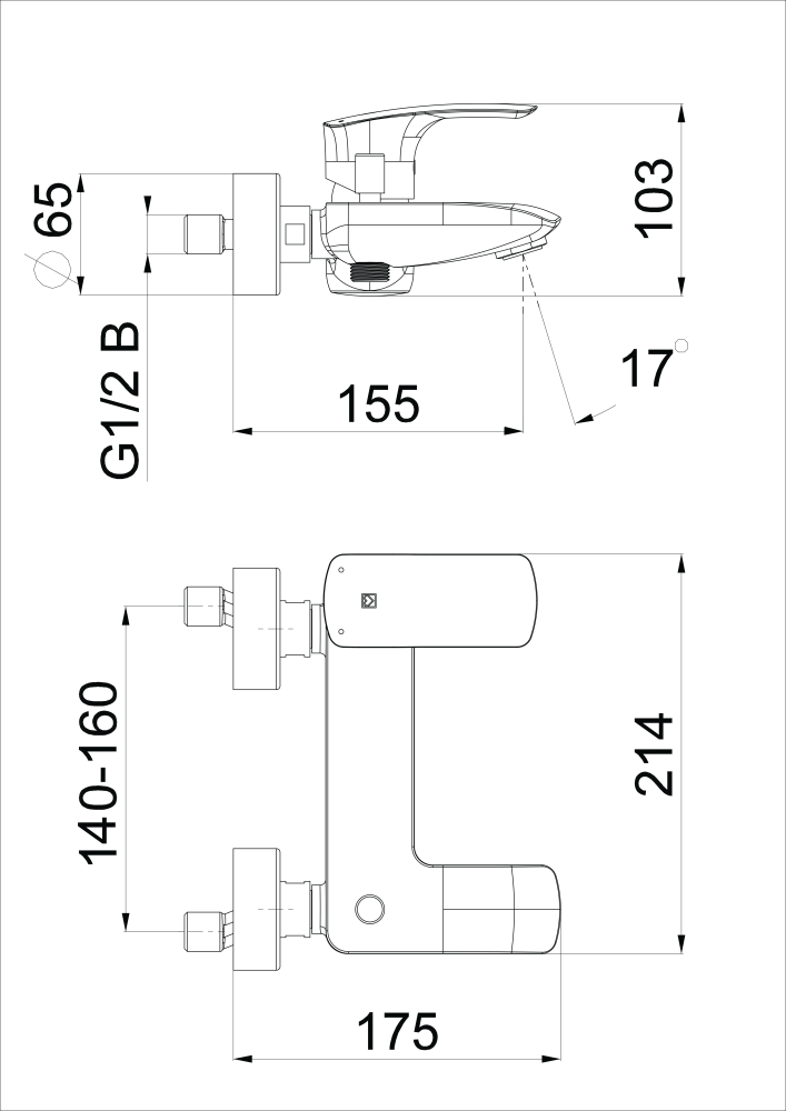 Unitas TUB FITTINGS Elite Black e30B