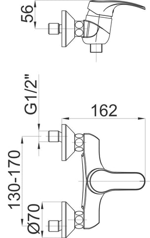 Unitas SHOWER FITTING Harmony h40