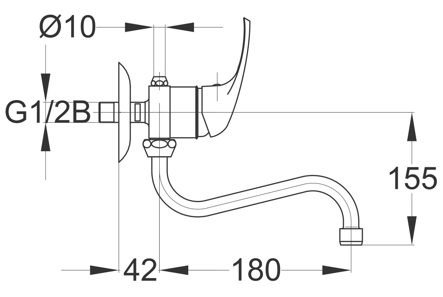 Unitas KITCHEN FITTINGS - WALL-MOUNTED Simpaty s75