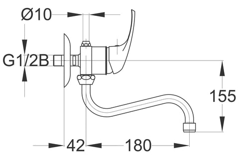 Unitas KITCHEN FITTINGS - WALL-MOUNTED Simpaty s75