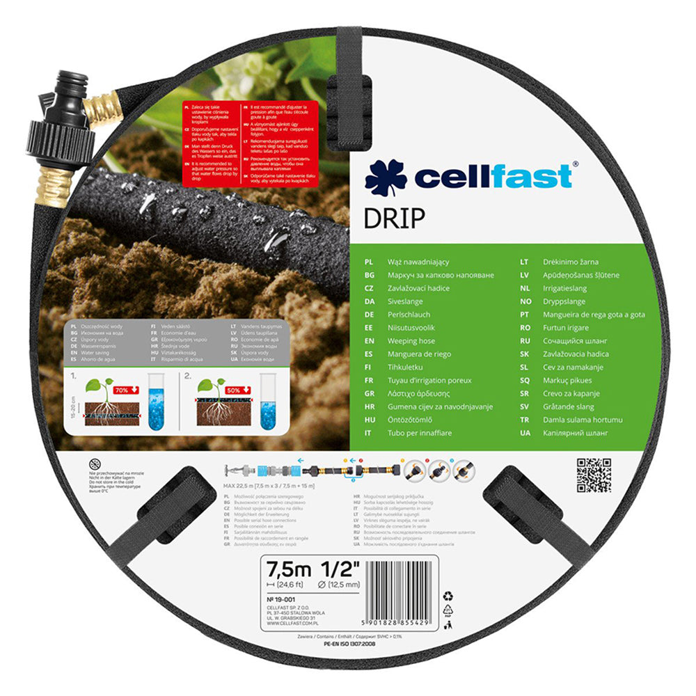 CELLFAST HOSE DRIPPING DRIP 1/2"-7.5m