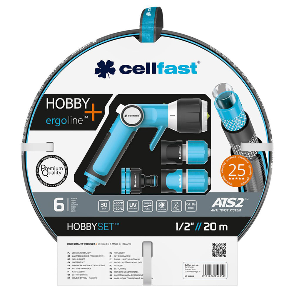 CELLFAST WATER HOBBY HOBBY ATS2 Six-layer. With connectors. 1/2"-20m/30bar