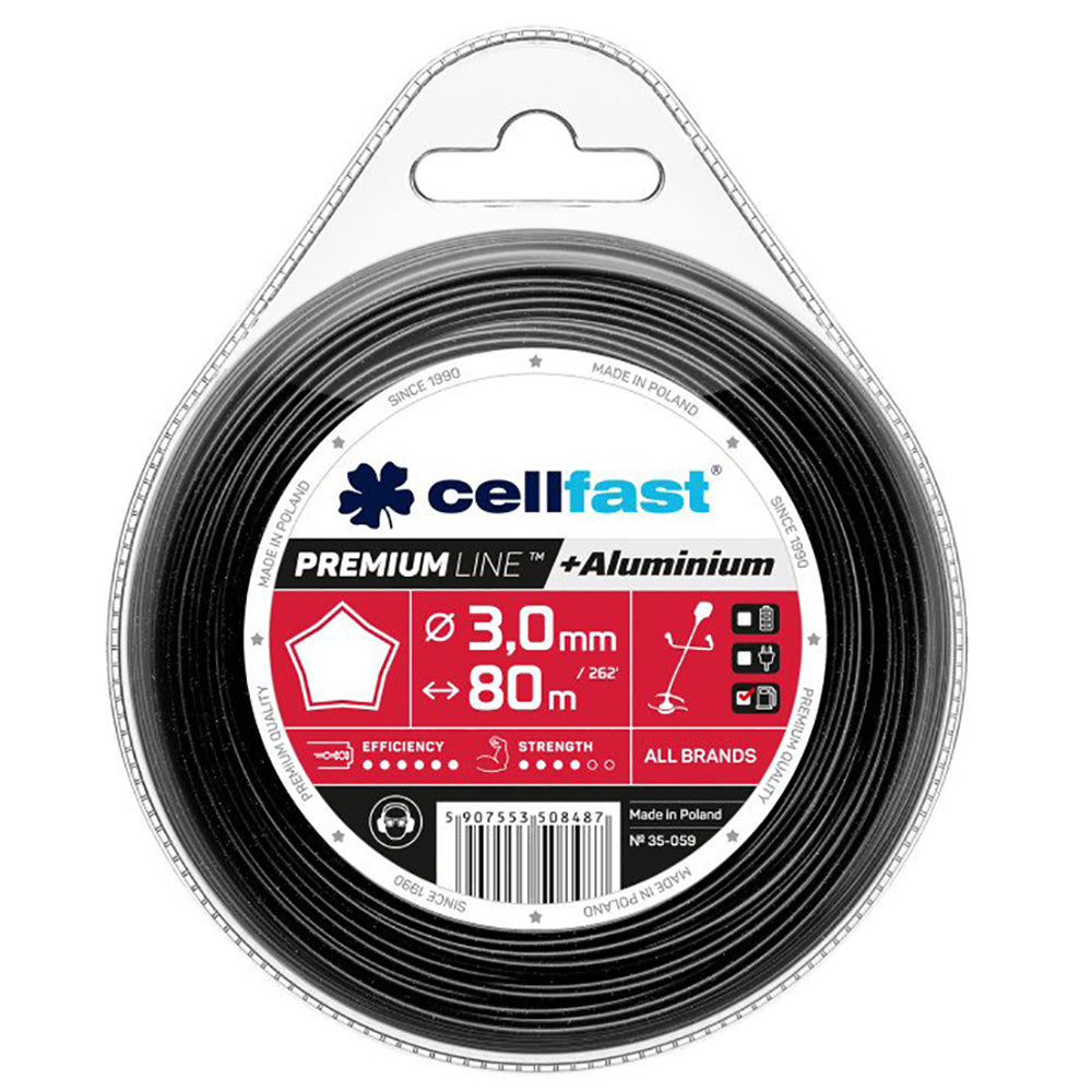 CELLFAST MOWER THREAD PREMIUM Nylon reinforced, star. 3.0mm/80m