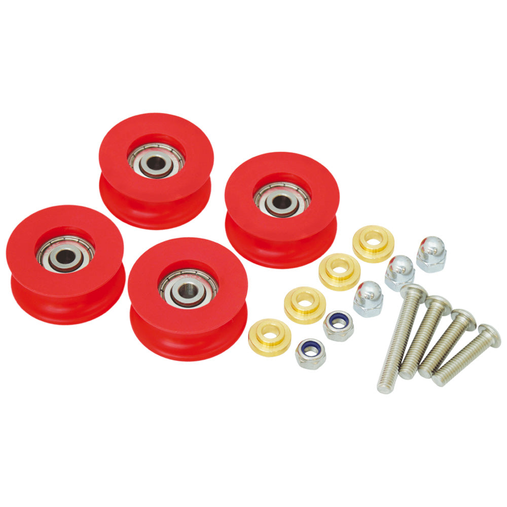 RUNPOTEC SET OF DISCHARGE ROLLERS FOR REEL Cutting part - 4 rollers and fixing accessories. For reels fi 7.5-11mm