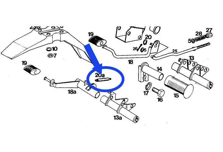 Foot brake spring length 55mm | All Models 202402