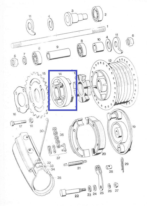 Gear carrier black for Tomos APN (221211)