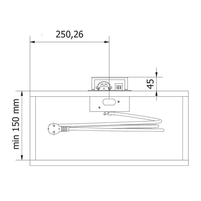 Built-in socket Avaro 1x Schuko and 2xUsb A White