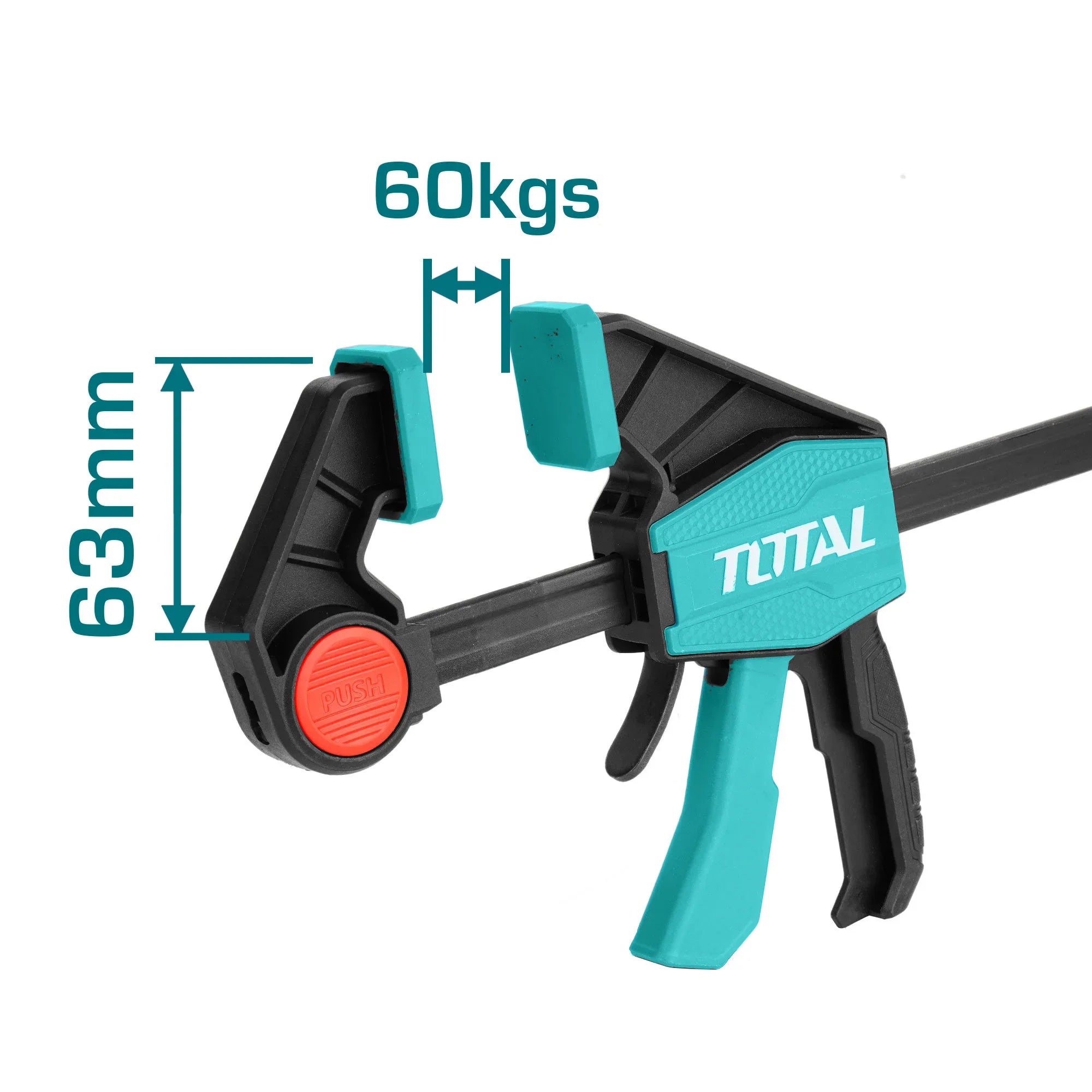 Fast carpentry clamp 450mm / 60kg / INDUSTRIAL (THT1340603) TOTAL