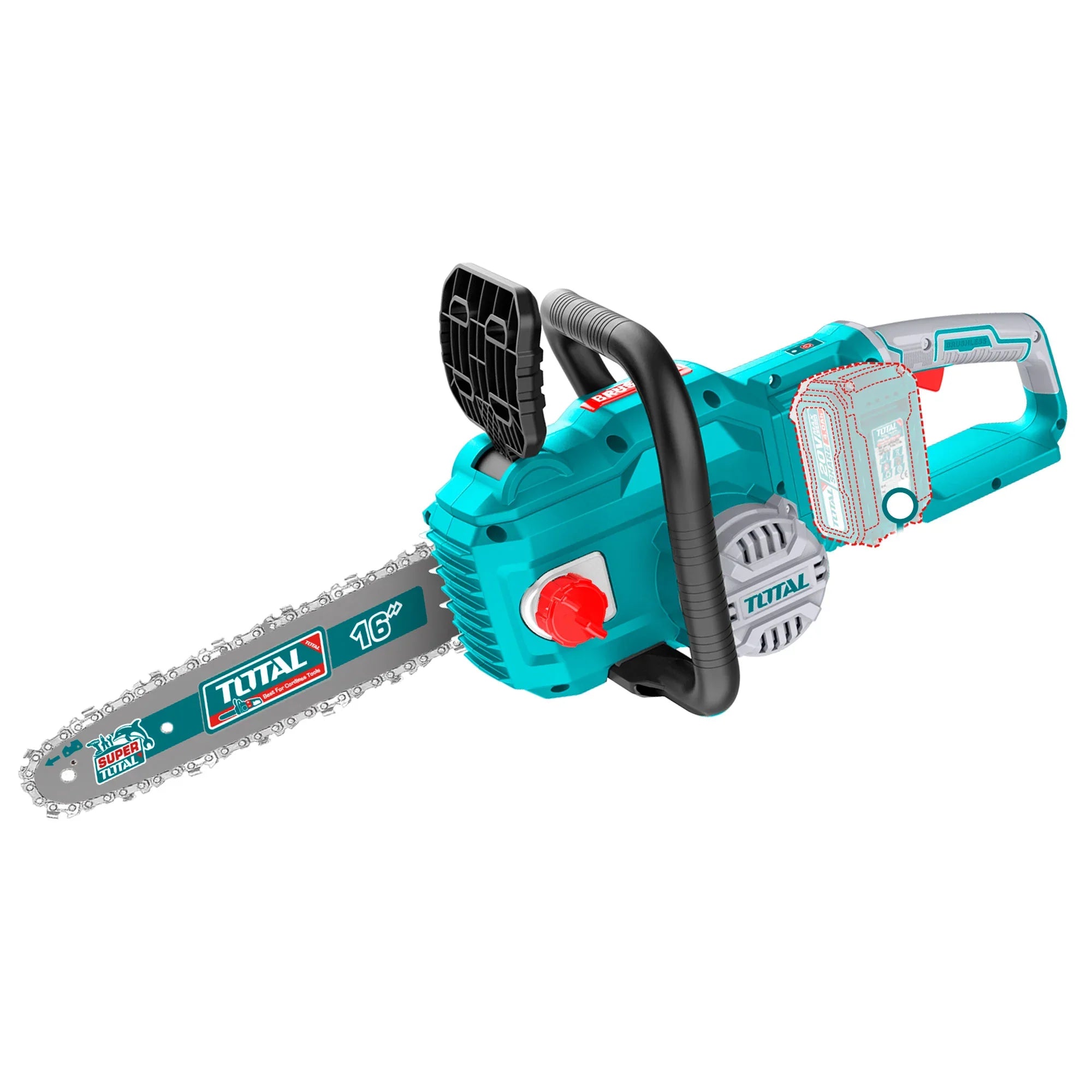 Cordless chainsaw 20V/14.5m/s/ 400mm/P20S/ INDUSTRIAL (Without battery) (TGSLI40168) Total