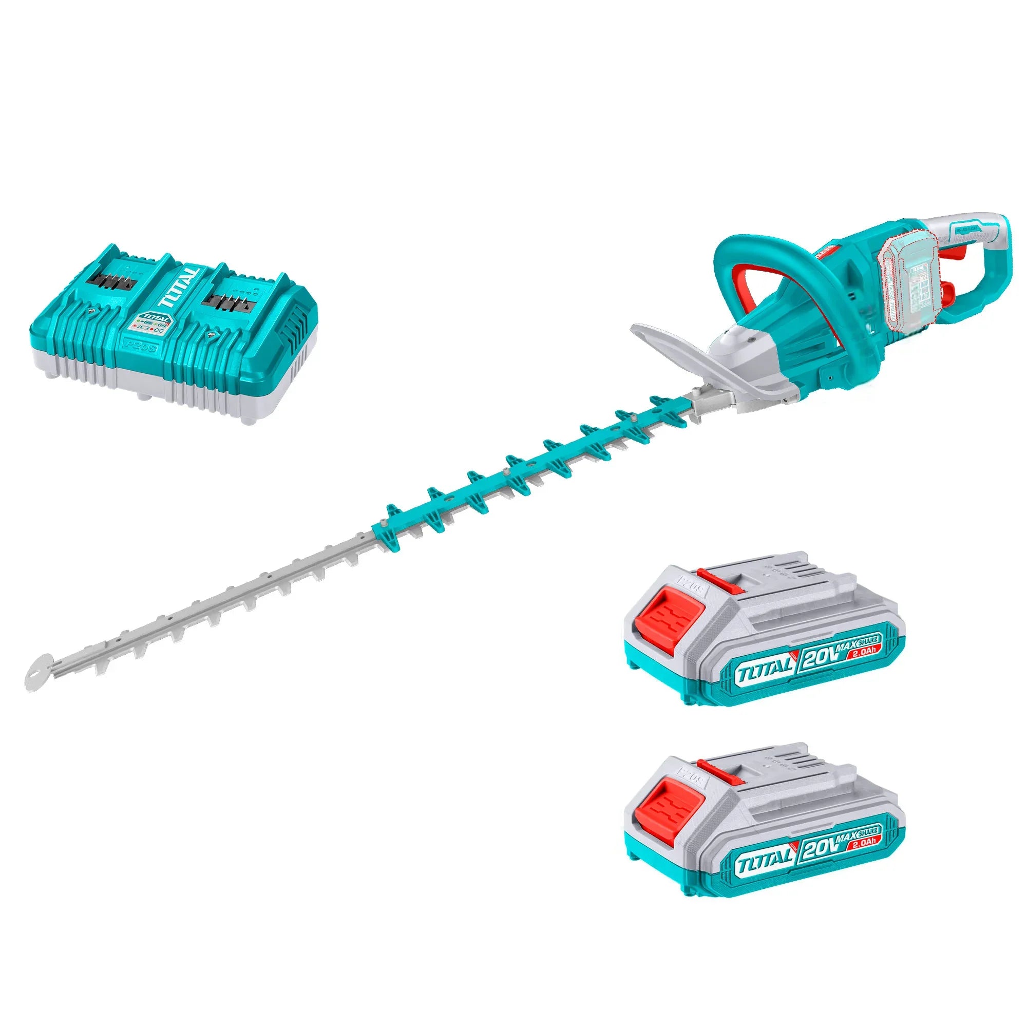 Cordless hedge trimmer 3600spm /650mm /P20S (SET Battery 2x2Ah, 2xCharger) (THTLI400282) TOTAL