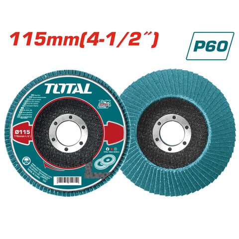 Flap grinding disc 115x22mm, P60 (TAC641152) TOTAL