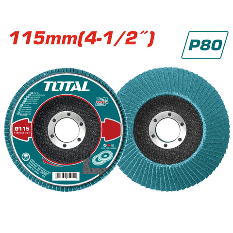 Flap grinding disc 115x22mm, P80 (TAC641153) TOTAL