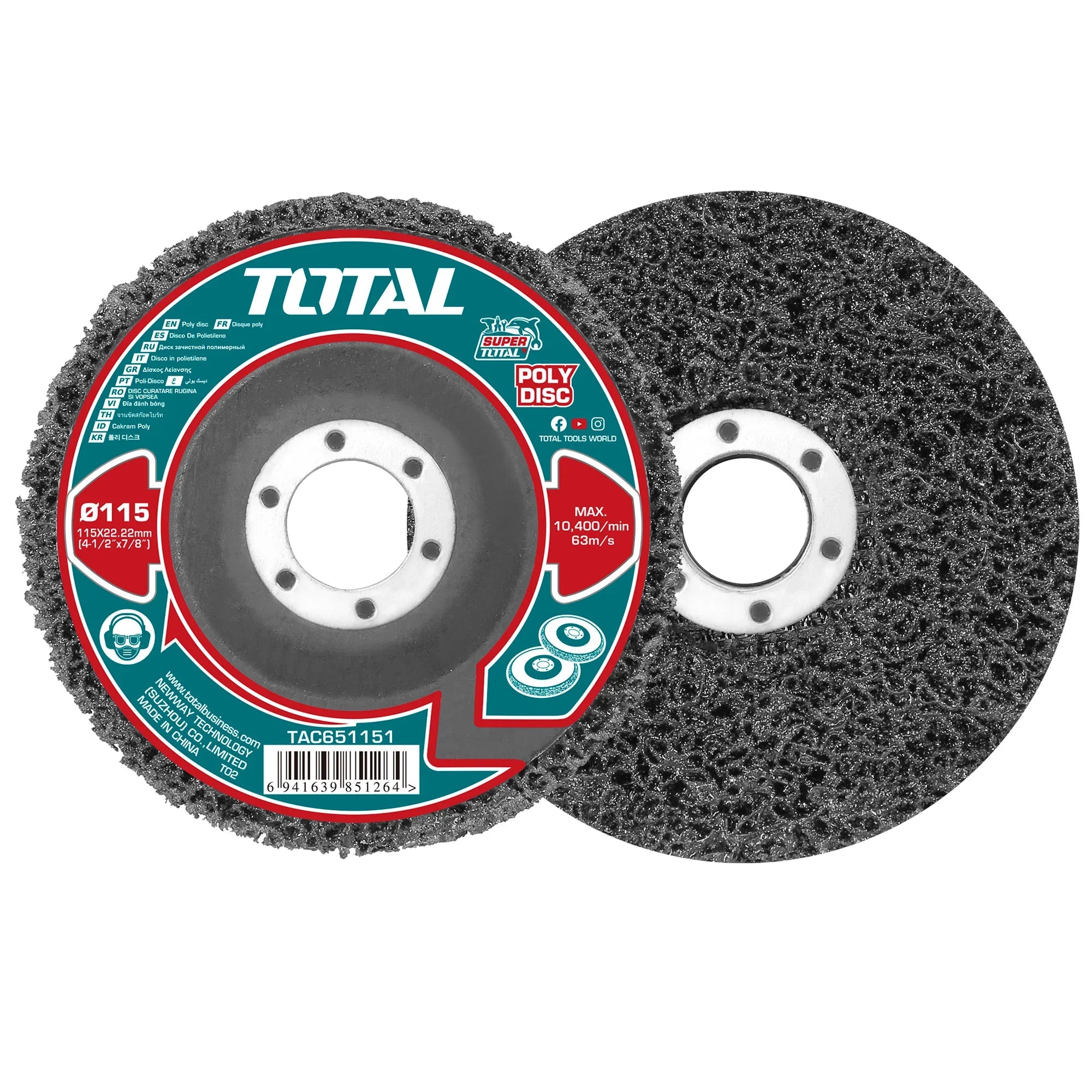 Poly grinding disc 115mm (TAC651151) TOTAL