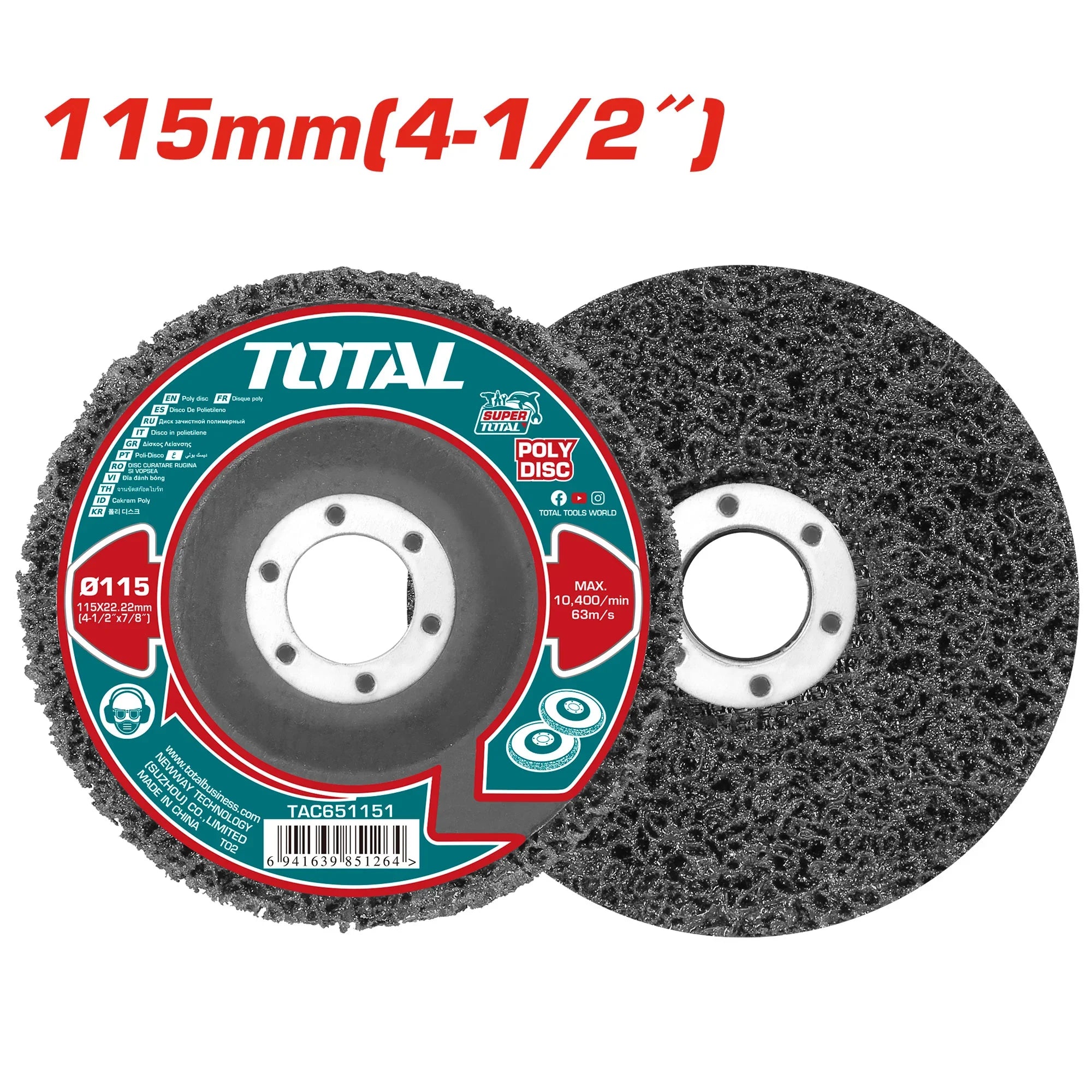 Poly grinding disc 115mm (TAC651151) TOTAL