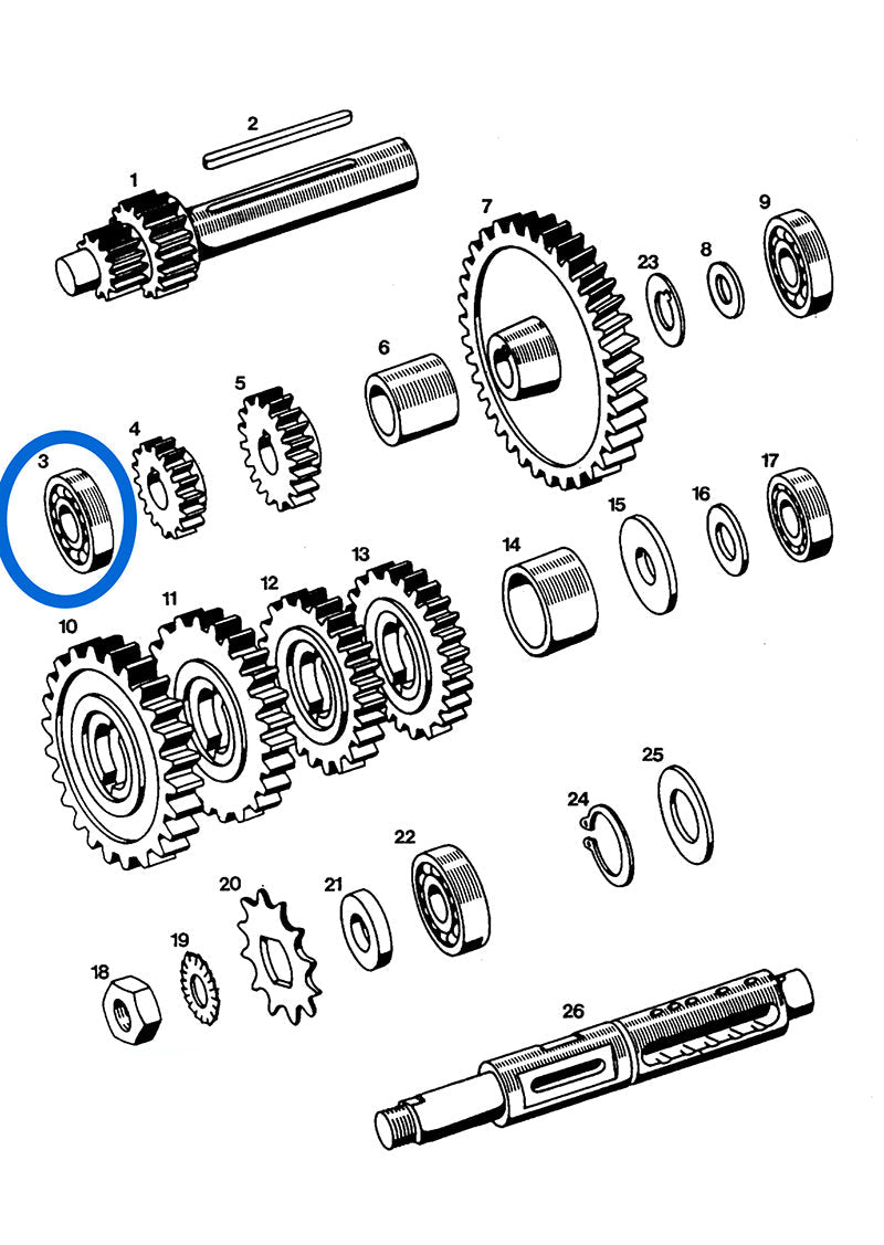 Bearing 12x32x10 6201 zz C3 from FAG