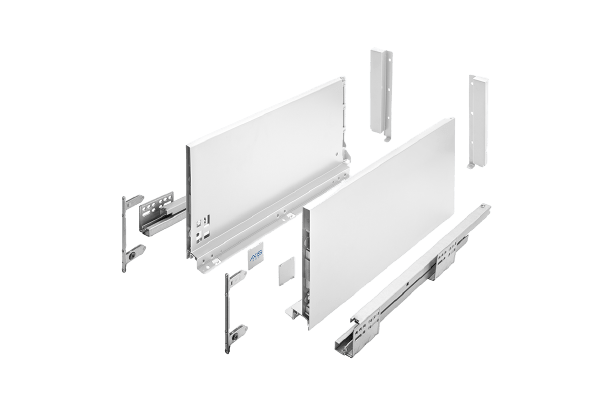 Drawer guide AXIS PRO valley 500 height 199mm D White/Anthracite