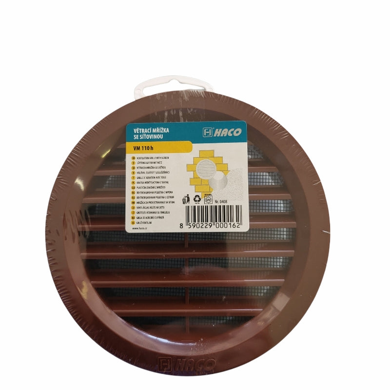 Plastic vent with mesh fi75 brown color