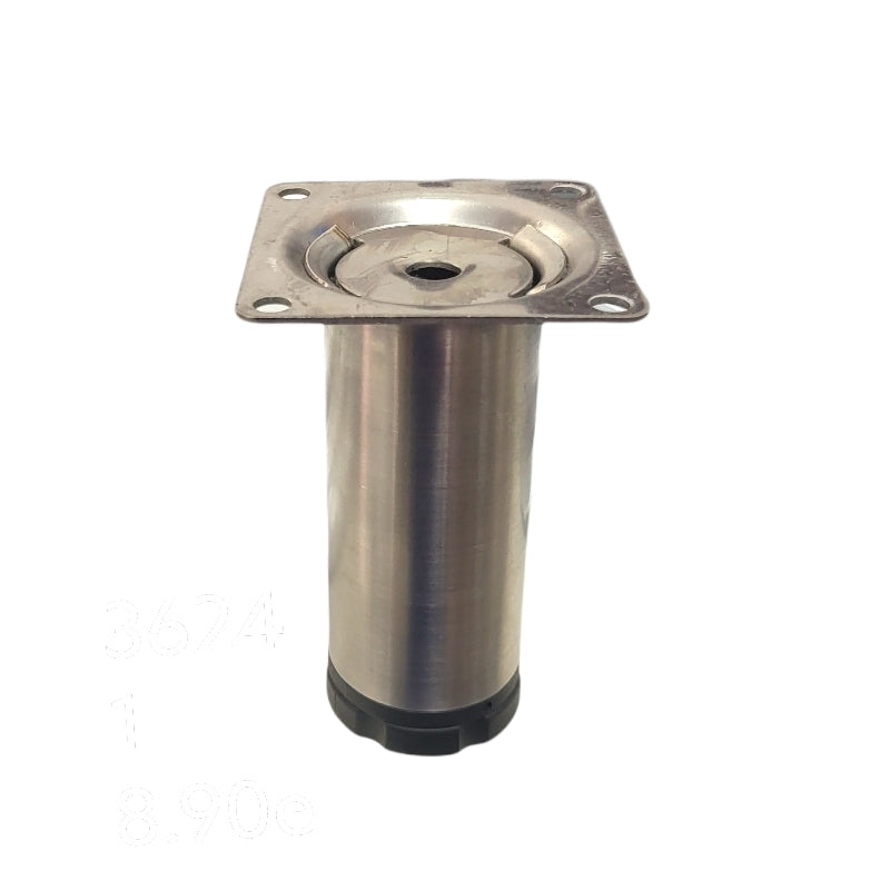 Round stainless steel leg 10 cm