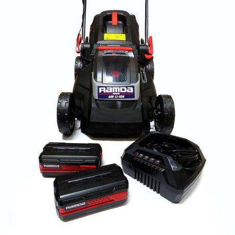 RAMDA LAWN MOWER BATTERIES. 40V, 38cm, 2x BATTERIES. 4.0Ah+CHARGER