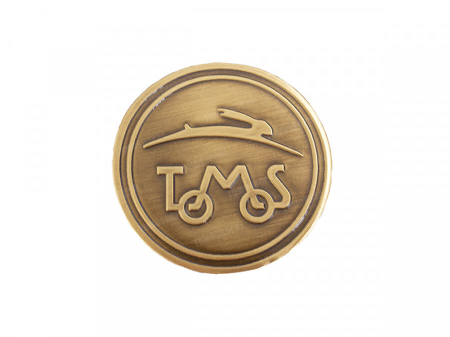 Sticker Tomos Logo Round Fi50mm RealMetal® GOLD METAL