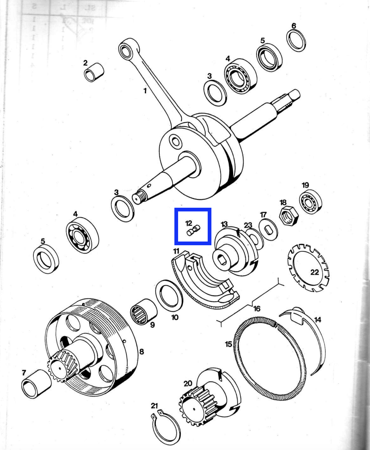 Clutch jaw pin for Tomos A3 5x14mm (209004)