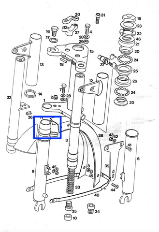 Front fork rubber new type, for Tomos A3,A35,APN