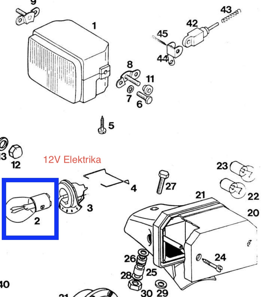 Front Bulb for Tomos | 12V 25/25W BA20d