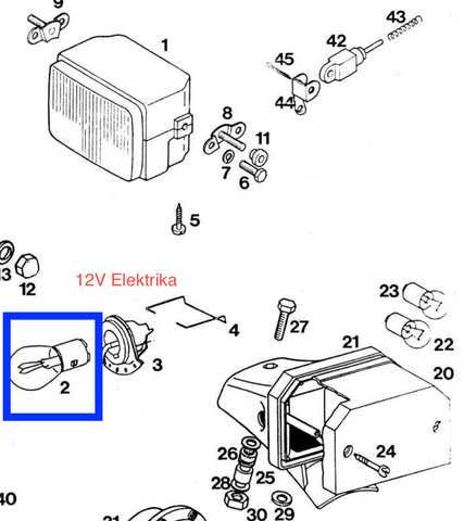 Front Bulb for Tomos | 12V 25/25W BA20d