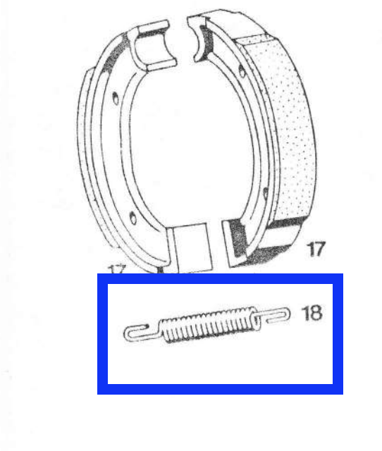 Brake caliper spring for Tomos APN