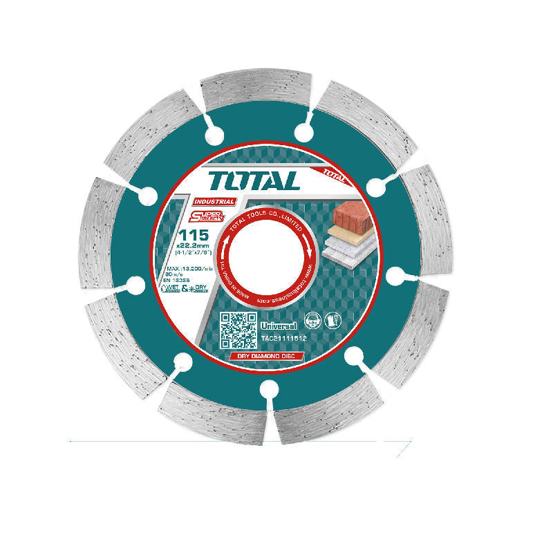 Diamond cutting disc 115mm, series INDUSTRIAL (TAC21111512) TOTAL