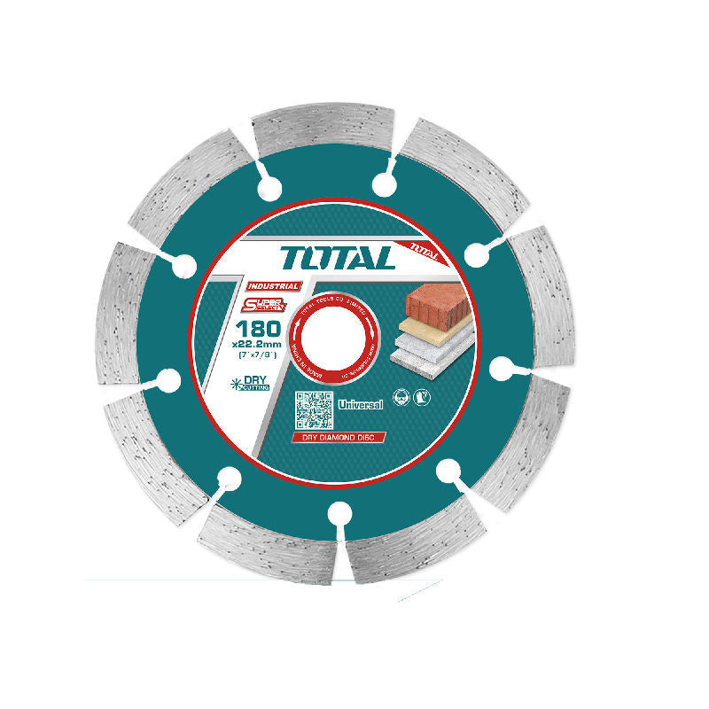 Diamond cutting disc 180mm, series INDUSTRIAL (TAC21118012) TOTAL