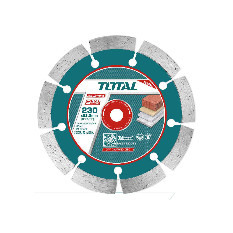 Diamond cutting disc 230mm, series INDUSTRIAL (TAC21123012) TOTAL