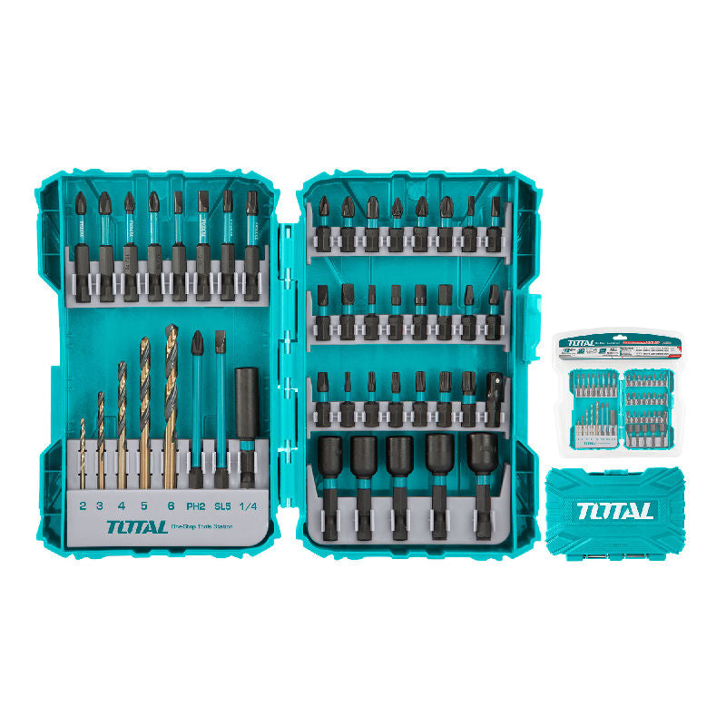 45-piece impact screwdriver and drill set, INDUSTRIAL series (TACSDL24502) TOTAL