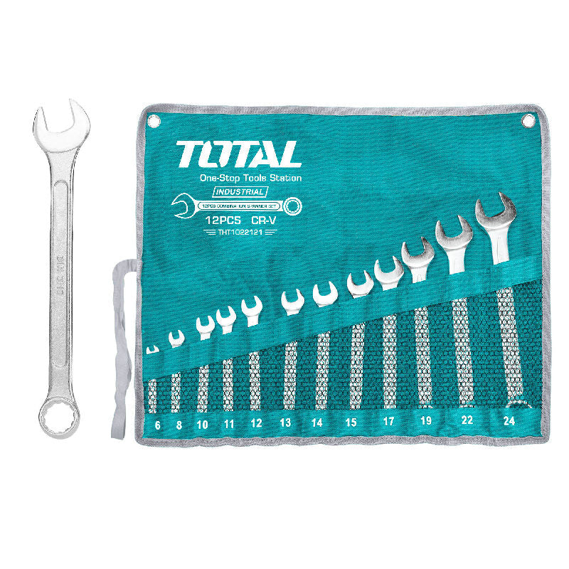 12-piece wrench set, 6/8/10/11/12/13/14/15/17/19/22/24, INDUSTRIAL series (THT1022121) TOTAL