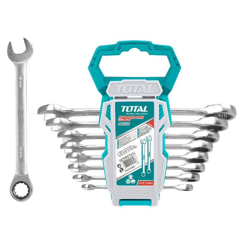 8-piece wrench set, 8/10/12/13/14/15/17/19/1kg, INDUSTRIAL series (THT102RK086) TOTAL