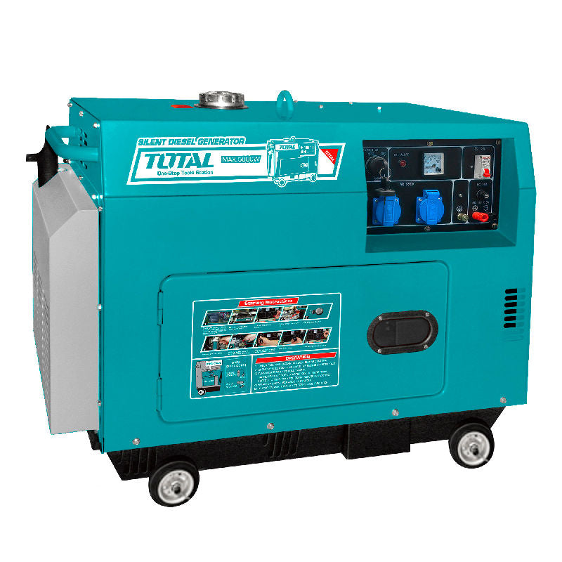 Silent diesel generator 5KW, 17L/9hp/9hours/3000rpm (TP250001) TOTAL