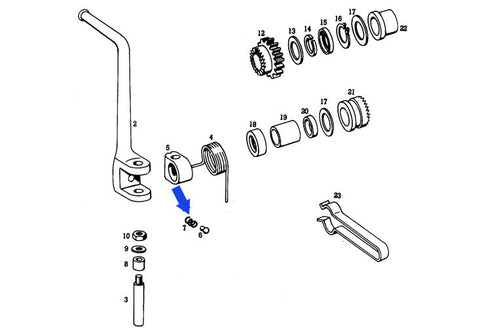 Spring in the starter handle Tomos (260217)