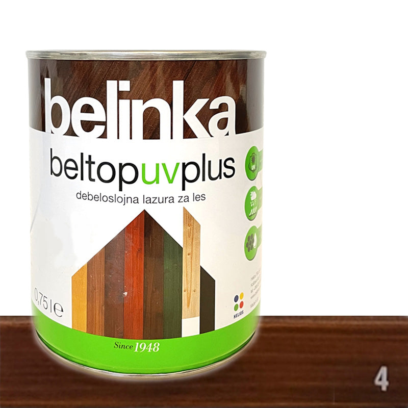 Beltop UV Plus thick-layer stain for wood - 4 Walnut