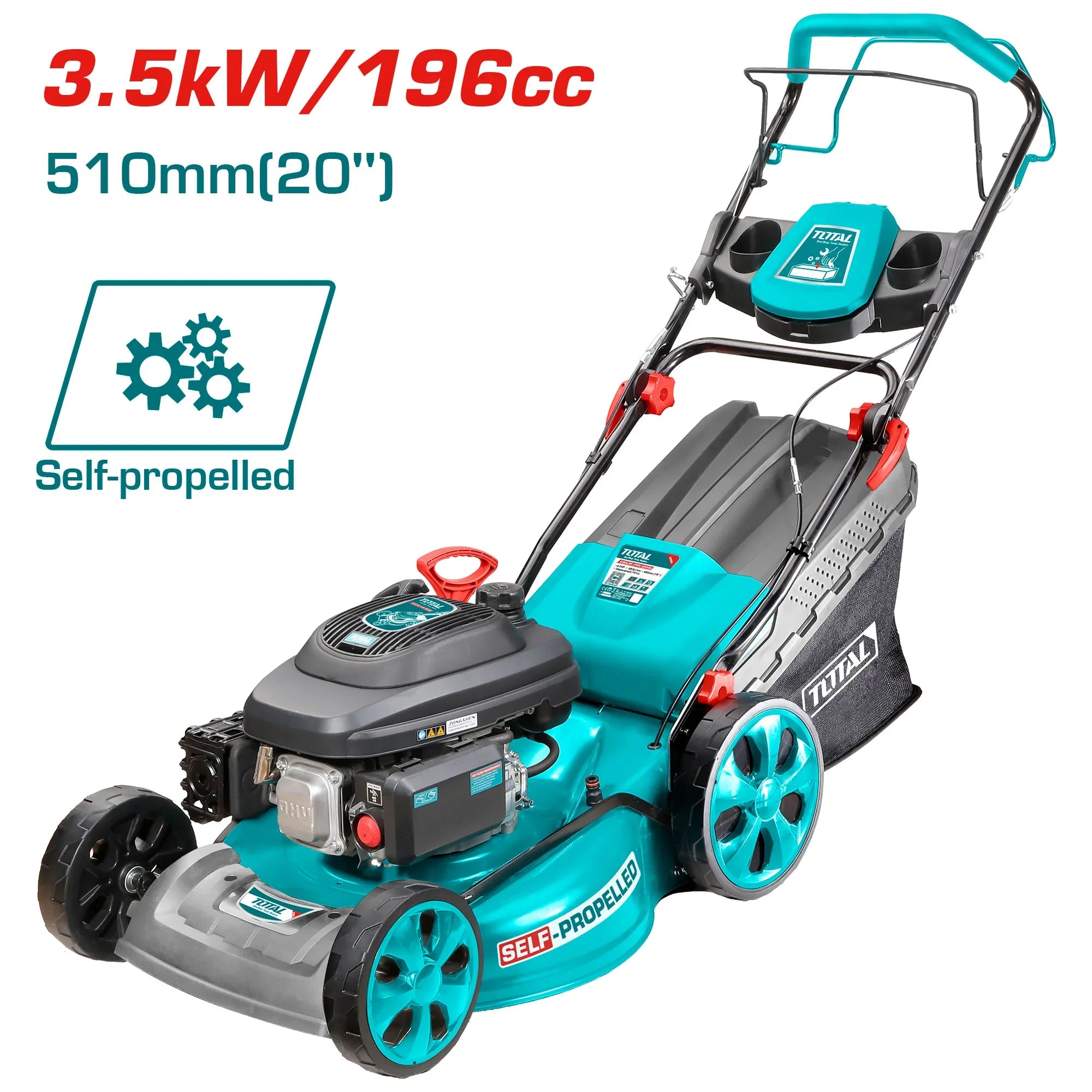 Petrol lawnmower 3.5 KW Self-propelled / INDUSTRIAL (TGT196202) TOTAL