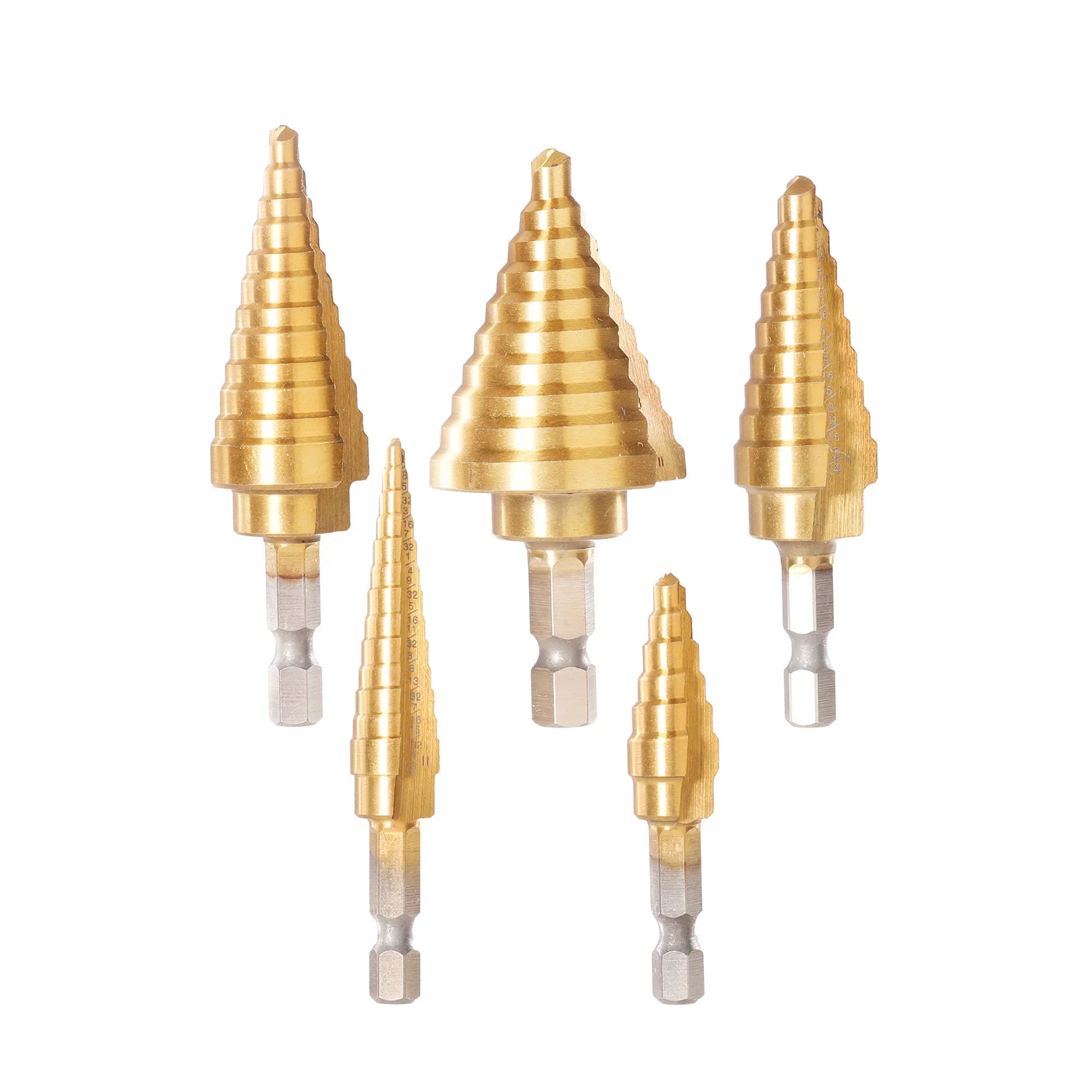 5-piece step drill set HSS 4341 INDUSTRIAL (TACSD2051) TOTAL