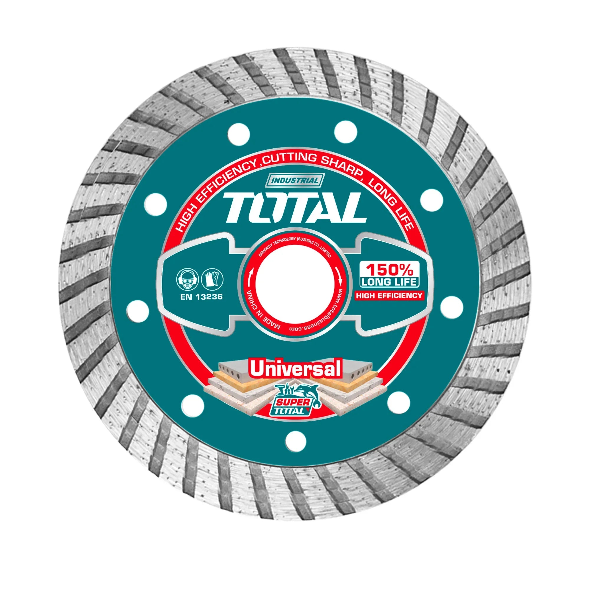 Turbo diamond disc 230×22.2mm, 12mm / INDUSTRIAL (TAC2132301) TOTAL