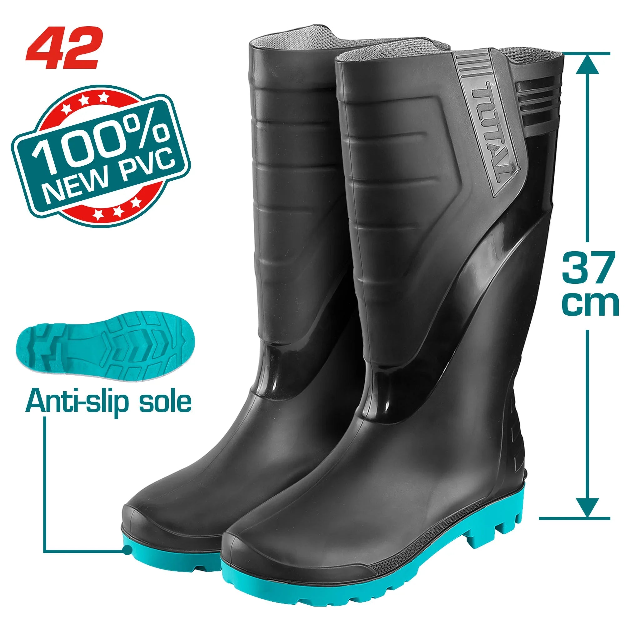 Rain boots 42 black (TSP302LAB.42) TOTAL